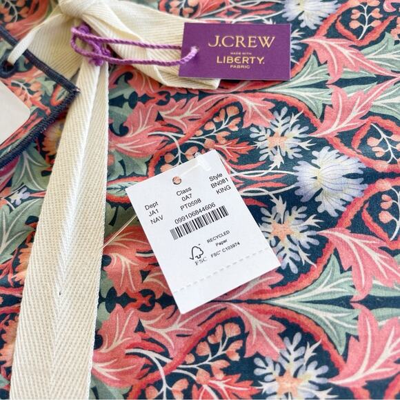 J.Crew Limited edition King Cali King duvet set Liberty May Nouveau fabric NWT - Picture 8 of 8